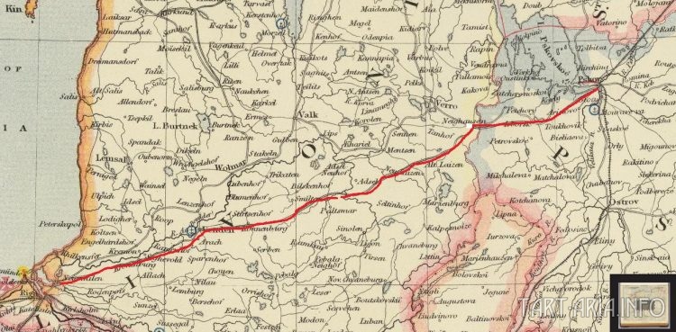 Фрагмент карты Российской империи 1887 г. Letts Son & Co (Лондон) Фрагмент карты Российской империи 1887 г. Letts Son & Co (Лондон)